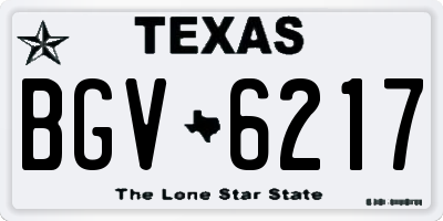 TX license plate BGV6217