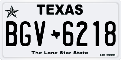TX license plate BGV6218