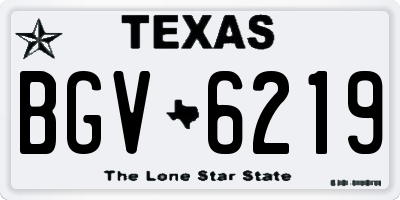 TX license plate BGV6219