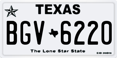 TX license plate BGV6220