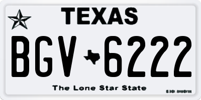 TX license plate BGV6222