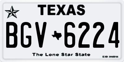 TX license plate BGV6224