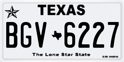 TX license plate BGV6227