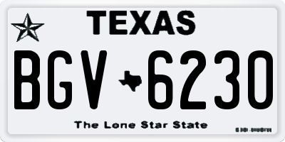 TX license plate BGV6230
