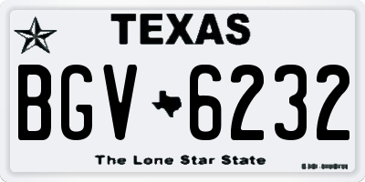 TX license plate BGV6232