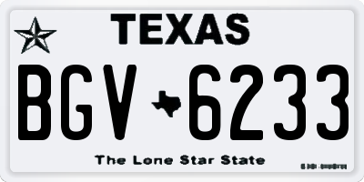 TX license plate BGV6233