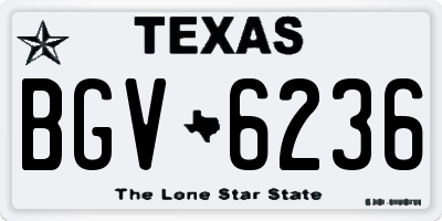 TX license plate BGV6236