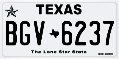 TX license plate BGV6237