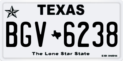 TX license plate BGV6238