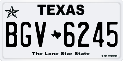 TX license plate BGV6245