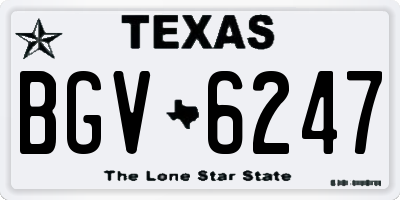 TX license plate BGV6247