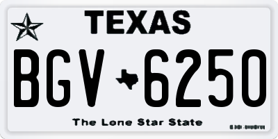 TX license plate BGV6250