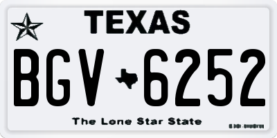 TX license plate BGV6252