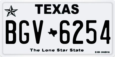 TX license plate BGV6254