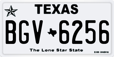 TX license plate BGV6256