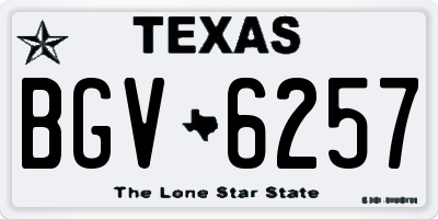 TX license plate BGV6257