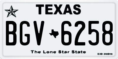 TX license plate BGV6258