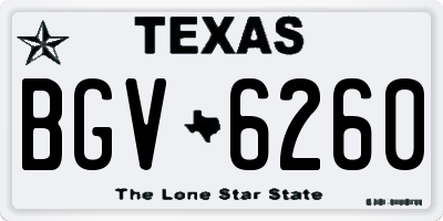 TX license plate BGV6260