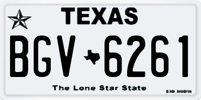 TX license plate BGV6261