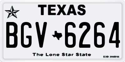 TX license plate BGV6264