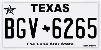 TX license plate BGV6265