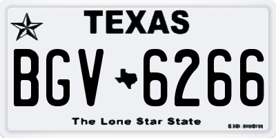 TX license plate BGV6266
