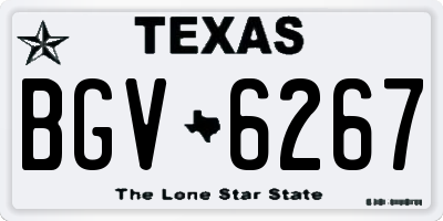 TX license plate BGV6267