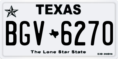 TX license plate BGV6270