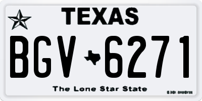 TX license plate BGV6271