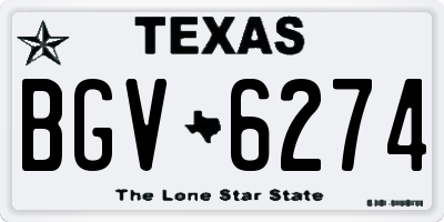 TX license plate BGV6274