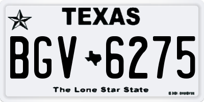 TX license plate BGV6275