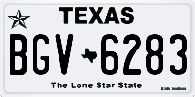 TX license plate BGV6283