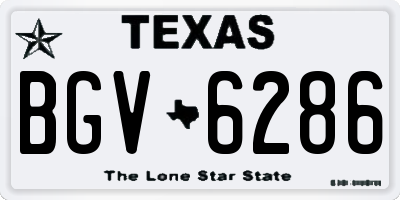 TX license plate BGV6286