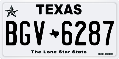 TX license plate BGV6287