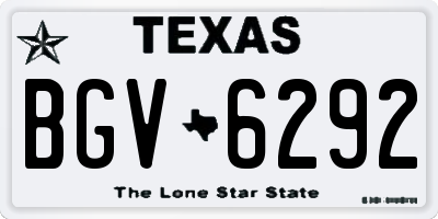 TX license plate BGV6292