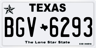 TX license plate BGV6293