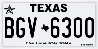 TX license plate BGV6300