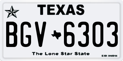 TX license plate BGV6303