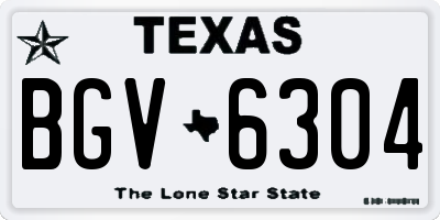 TX license plate BGV6304