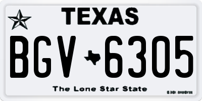 TX license plate BGV6305