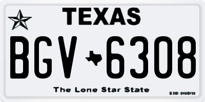 TX license plate BGV6308