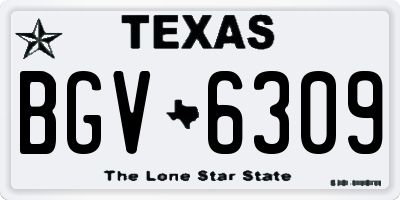 TX license plate BGV6309