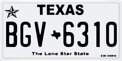 TX license plate BGV6310