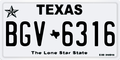 TX license plate BGV6316