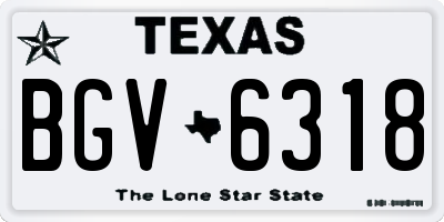 TX license plate BGV6318