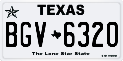 TX license plate BGV6320
