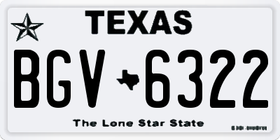 TX license plate BGV6322