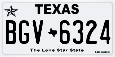 TX license plate BGV6324