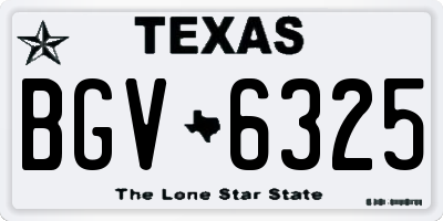 TX license plate BGV6325