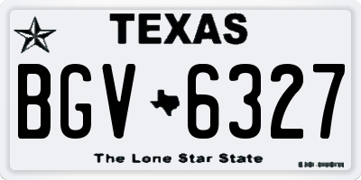 TX license plate BGV6327
